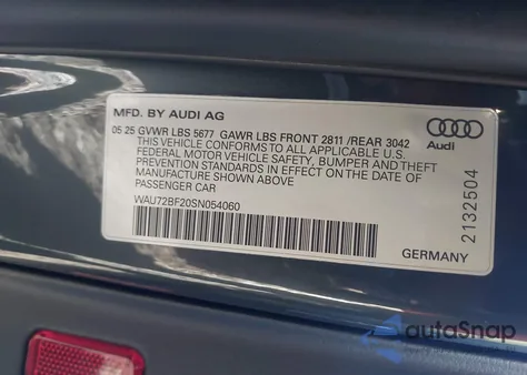 2025 Audi A6 Allroad Premium Plus 55 Tfsi Quattro S Tronic из США, поврежденный, VIN WAU72BF20SN054060